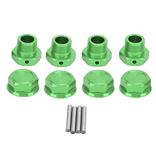 XIASABA 4 Stück Aluminium Legierung RC RELA HEX HUBS CNC-Anpassung 24 mm Bearbeitungs-Sechseck kuppler für RC Car Truck Zubehör Schwarz (Verde) von XIASABA