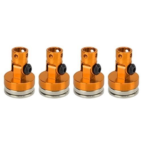 XIASABA 4-teilige magnetische RC-Karosseriepfosten, unsichtbare Karosseriepfostenhalterung für ferngesteuerte Fahrzeuge im Maßstab 1/8 bis 1/10, rot, hochwertige (Orange) von XIASABA
