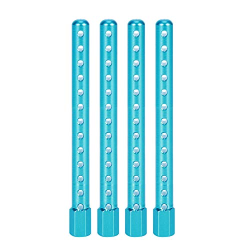 XIASABA 4-teiliges Rc-Autosäulenzubehör aus Aluminiumlegierung, Ersatzteile, passend für 10 122037, Silber (Blau) von XIASABA