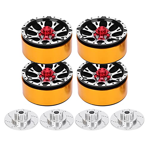 XIASABA 4PCS 1,7 Zoll RC Metallrad -Hubs mit dekorativer Scheibenbremse für SCX10 II TRX4 1/10 RC -Auto von XIASABA