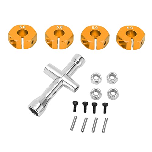 XIASABA 4PCS 12 mm Rad Sechskantantriebsnaben -Adapter -Kombinierer -Koppler mit Stiftenschrauben RC -Autoersatzteile für 1/10 RC -Auto Grün Premium -Qualität Aluminiumlegierung (Orange) von XIASABA