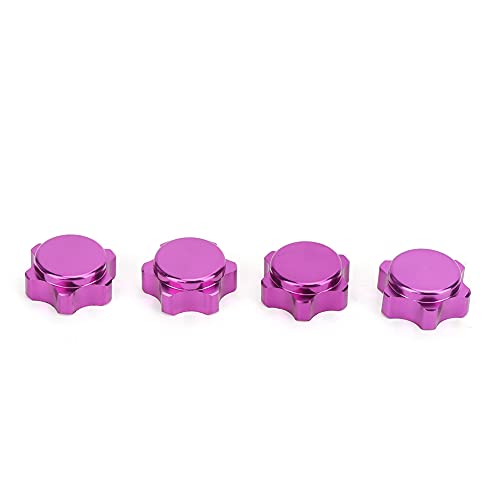 XIASABA 4PCS 17mm Aluminiumlegierung Wheel Wheel Hub Nuss Anti -Staubabdeckung für RC -Autos in lila Multi -Farbe Optional für X Ray Agama Losi Hb ae Muten Team C HSP ZD Tekno (Lila) von XIASABA