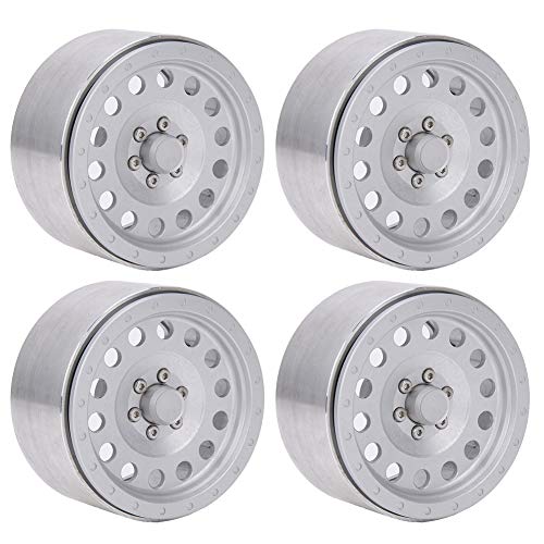 XIASABA 4PCS 2,2 -Zoll -Aluminium -Leichtmetall -Wheel -Hubs für 1/10 Skala RC -Auto Special für TRX4 SCX10 RR10 90048 Modell Verbesserung der Stabilität Erweiterung der (Silber) von XIASABA