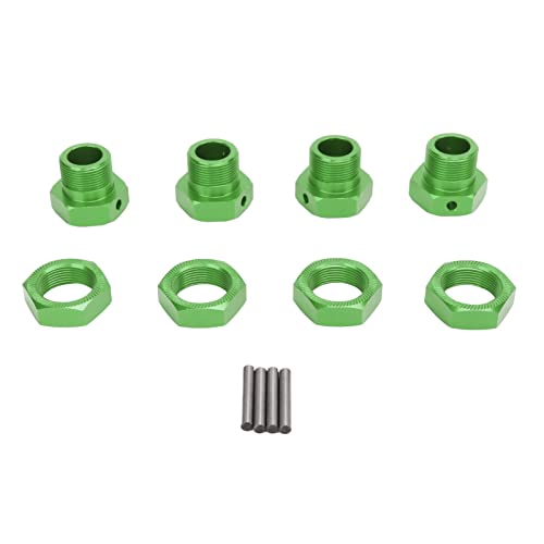 XIASABA 4PCS 24 -mm -Aluminium -Legierung RC Rad Hub -Hub -Hub -Adapter für ARRMA 1/5 mit Cover und Stiften hoher CNC -bearbeiteter Upgrade -Teile (Grün) von XIASABA