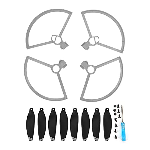 XIASABA 4PCS Propellerschutz 2 Paare 4726f Schwarzpropeller Anfall für Mini Drohne (Silberdekor) von XIASABA