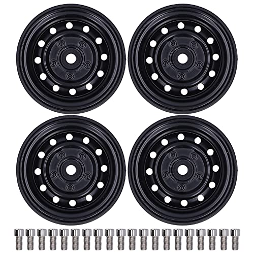 XIASABA 4PCS RC Crawler Beadlock Wheel Wheel Hubs 12 Löcher Metallrad -Hub -Ersatz für TRX4/SCX10 Silber (Schwarz) von XIASABA