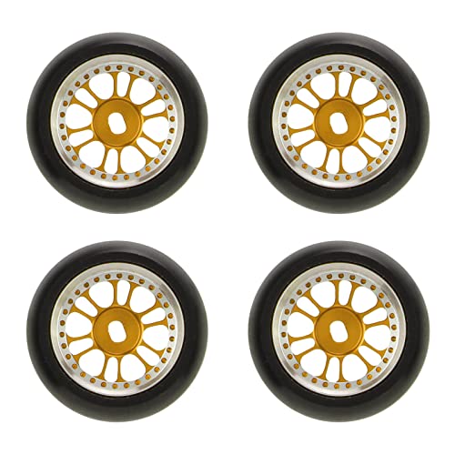 XIASABA 4PCS RC -Driftreifen mit starker Dämpfung hoher Abriebfestigkeit und einfache Installation für 1/28 RC -Autos Blau (Gold) von XIASABA