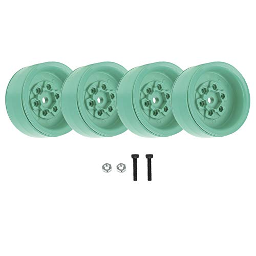 XIASABA 4pcs 1.9 Alloy Beadlock Wheel Rim Hubs for TR 4 1/10 RC Crawler Car Green Quality Maximum Durability CNC Machined High Precision Color Anodized Surface High Simulated Bead (Green) von XIASABA