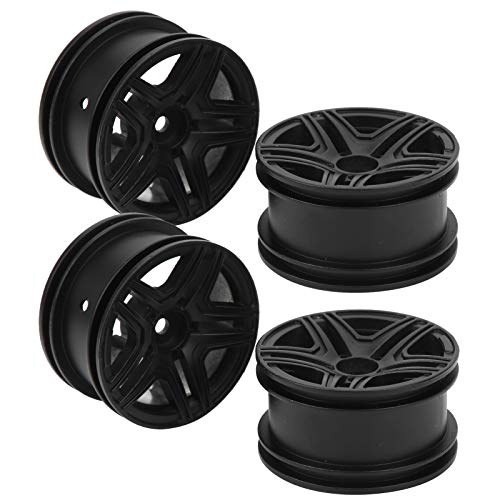 XIASABA 50 mm 4pcs RC Crawler Metall Wheel Hub für MN86K 1/12 RC -Auto -Upgrade Teile Zubehör Silber (Schwarz) von XIASABA