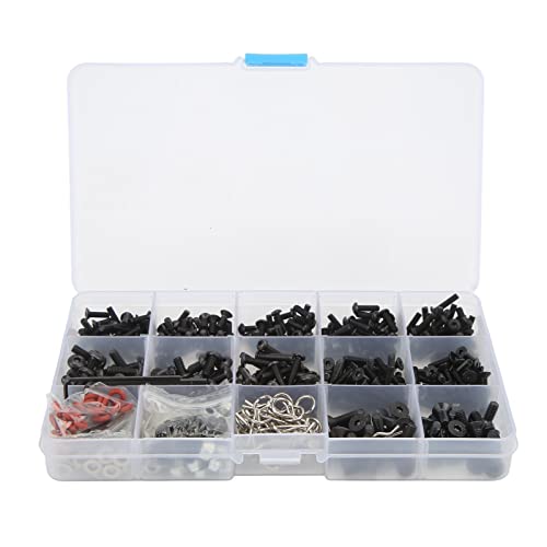 XIASABA 522PCS RC -Schraubenkit hohe Härte Eisenschrauben Sortiment mit Aufbewahrungsbox für 1/8 1/10 Skala RC Car Car Trucks Zubehör Wartung von XIASABA