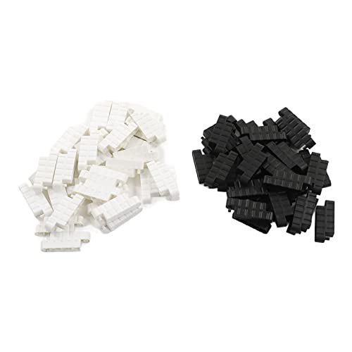 XIASABA 60PCS DIY RC Car Race Track Barrieren Universal Plastic Road -Zäune für Fernbedienung Drift Racing Cars Tragbares schwarzes weißes Set von XIASABA