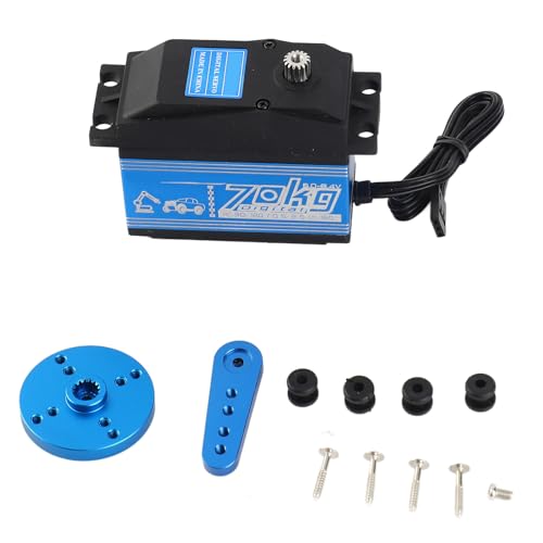 XIASABA 70 kg High Drehmoment Metal Gear Servo mit Metallarm für RC Cars sptzohv180W 1/5 Schwarz von XIASABA