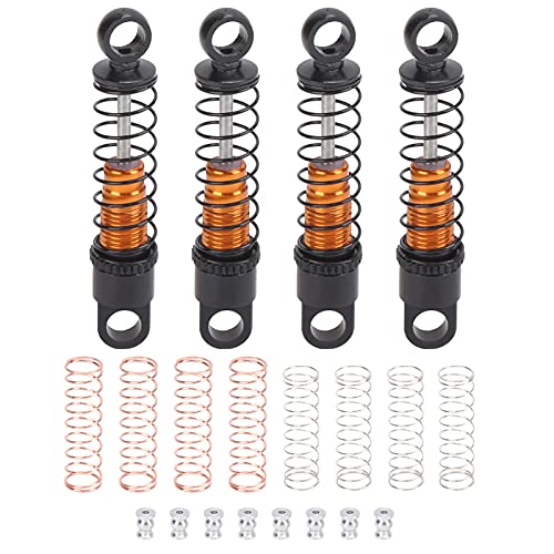 XIASABA AXIAL SCX24 90081 1/24 RC -Auto Einer Zylinder Aluminiumlegierung Stoßdämpfer Dämpfer rot eingestellt (Gold) von XIASABA