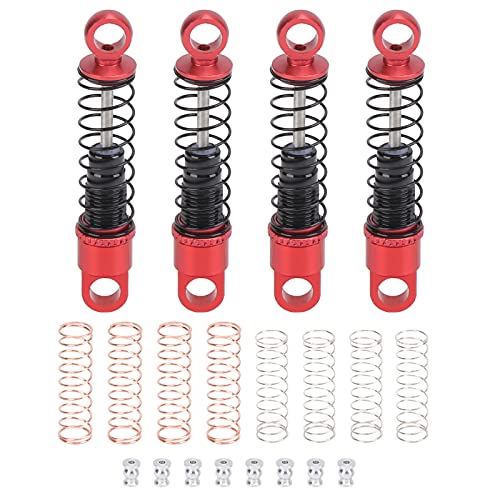 XIASABA AXIAL SCX24 90081 1/24 RC -Auto Einer Zylinder Aluminiumlegierung Stoßdämpfer Dämpfer rot eingestellt (Red) von XIASABA