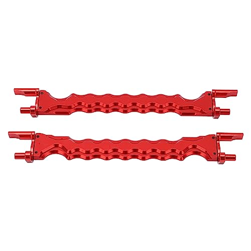 XIASABA Aluminium Legierung Batterie halten für Traxxas X MAXX 1/5 RC Auto 2 Pack rot CNC-gefräste leichte Wärme ableitung Zubehör (Rot) von XIASABA