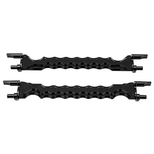 XIASABA Aluminium Legierung Batterie halten für Traxxas X MAXX 1/5 RC Auto 2 Pack rot CNC-gefräste leichte Wärme ableitung Zubehör (Schwarz) von XIASABA