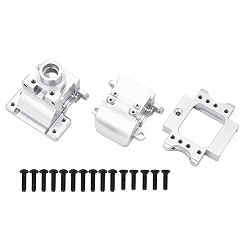 XIASABA Aluminium Legierung Gear Box RC rüsten Teile mit Schrauben für HSP 94122 94177 94188 1/10 RC Auto Upgrade Silber (Silber) von XIASABA