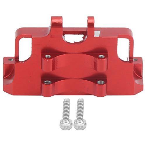 XIASABA Aluminium-Lenkgetriebe, Feste Halterung, Servohalterung für Axial SCX24 90081 1/24 RC-Auto, Silber (Rot) von XIASABA