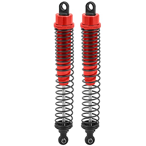 XIASABA Aluminiumlegierung 130 -mm -Stoßdämpfer für Slash 2WD RC -Auto Silberqualität fest und langlebig mit elastischer Feder für stabile Laufstärke und Haltbarkeit einfach t (Red) von XIASABA