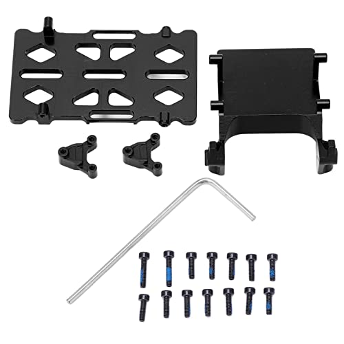 XIASABA Aluminiumlegierung Batterie -Tablett -Kit für axiale SCX24 1/24 ESC -Halterung Heckschockturm RC -Zubehör (Schwarz) von XIASABA