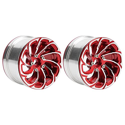 XIASABA Aluminiumlegierung Beadlock Wheel Rims mit Schloss für 1/10 RC -Crawler -Autos Nicht überlegt (Rot) von XIASABA
