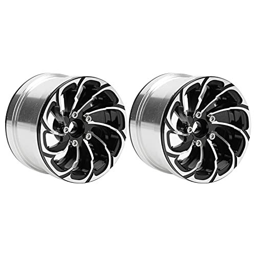 XIASABA Aluminiumlegierung Beadlock Wheel Rims mit Schloss für 1/10 RC -Crawler -Autos Nicht überlegt (Schwarz) von XIASABA