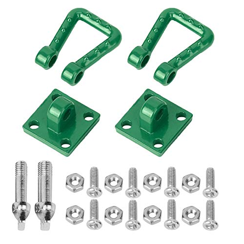 XIASABA 2-teiliges Metall-Anhängerhaken-Set, einfach zu installierendes 1/10 Crawler RC-Zubehör (Grün) von XIASABA
