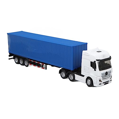 XIASABA Dieses statische Modell des Container -LKW -Lkws von 1:50 bietet EIN hohes Maß an Simulationsgenauigkeit. Der vordere Körper ist abnehmbar, was durch das Drehen von 90 (Blau) von XIASABA