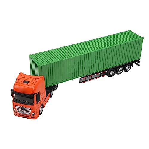 XIASABA Dieses statische Modell des Container -LKW -Lkws von 1:50 bietet EIN hohes Maß an Simulationsgenauigkeit. Der vordere Körper ist abnehmbar, was durch das Drehen von 90 (Grün) von XIASABA