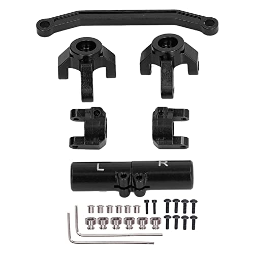 XIASABA ECX Barrage RGT FTX 1 24 Aluminiumlegierung vordere Lenkverbindung Hinterachse Basis Set Hochfestigkeit Leichtes RC -Crawler -Auto -Upgrade -Teile für verbesserte (Schwarz) von XIASABA