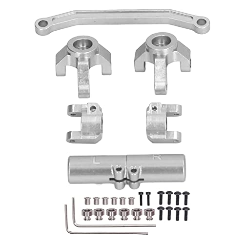 XIASABA ECX Barrage RGT FTX 1 24 Aluminiumlegierung vordere Lenkverbindung Hinterachse Basis Set Hochfestigkeit Leichtes RC -Crawler -Auto -Upgrade -Teile für verbesserte (Silber) von XIASABA
