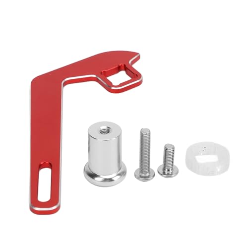 XIASABA FERNBEDIENUNGSRAD AUS ALUMINIUMLEGIERUNG, EINHAND-LENKRAD-CONTROLLER-KIT FÜR RC-AUTOS (Rot) von XIASABA