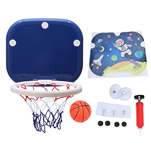 XIASABA Faltbarer Innenbasketball -Hoop Set für Kleinkinder Wand oder Tür mit einem Saugnapf -Mini -Rückenbrettnetz für Kinder realistische Dunking und Skill -Entwicklung (Blau) von XIASABA