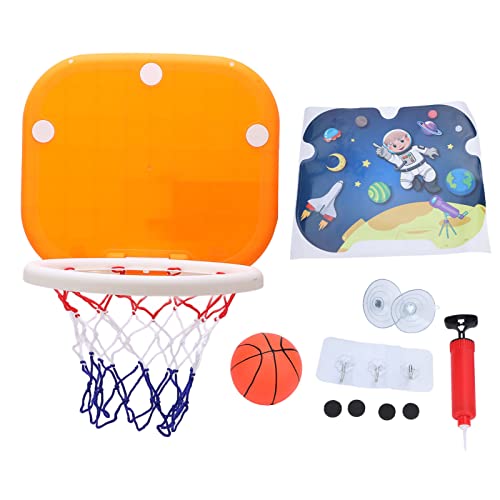 XIASABA Faltbarer Innenbasketball -Hoop Set für Kleinkinder Wand oder Tür mit einem Saugnapf -Mini -Rückenbrettnetz für Kinder realistische Dunking und Skill -Entwicklung (Orange) von XIASABA