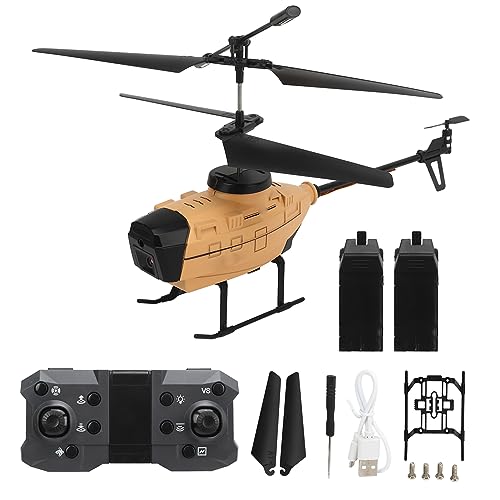 XIASABA -Fernbedienungshubschrauber mit automatischer Hindernisvermeidung 4K Dual Camera High Definition Luftfotografie für Jungen und Erwachsene in Grauer Farbe Mit 3 Batterien (2 Batterie) von XIASABA
