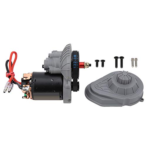 XIASABA -Getriebe mit 540 55T gebürstetem Motor Ersatz für axiale SCX10 II 1/10 RC -Auto in grauem Qualitätsmetall und Nylonmaterial für hervorragende Leistung (Grey) von XIASABA