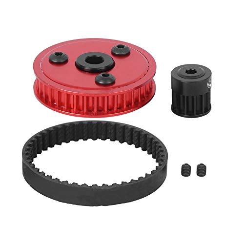 XIASABA Gummiriemen, modifizierte Getriebekombination, passend für Axial Scx10 Rc Car Modelred (Rot) von XIASABA