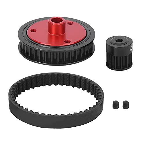 XIASABA Gummiriemen, modifizierte Getriebekombination, passend für Axial Scx10 Rc Car Modelred (Schwarz) von XIASABA