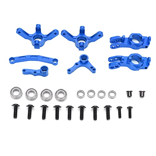 XIASABA Hinterer und vorderer Radnabenträger und Lenkung und CHub-Träger mit Lagern für 1/10 RC (Blau) von XIASABA