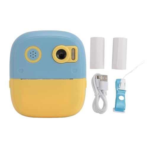 XIASABA Instant Print -Kamera für Kinder 2 4 Zoll IPS HD -Bildschirm 1080p Dual Lens 8X Digital Zoom Autofokus ideal für 3- bis 12 -jährige und Mädchen EIN tolles Geburtstag (Blau) von XIASABA