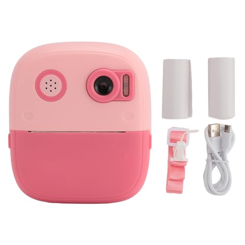 XIASABA Instant Print -Kamera für Kinder 2 4 Zoll IPS HD -Bildschirm 1080p Dual Lens 8X Digital Zoom Autofokus ideal für 3- bis 12 -jährige und Mädchen EIN tolles Geburtstag (Rosa) von XIASABA