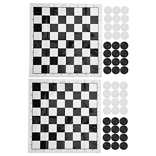 XIASABA International Checkers Set 2Set mit Plastik Film Checkerboard Travel Board Games Set von XIASABA