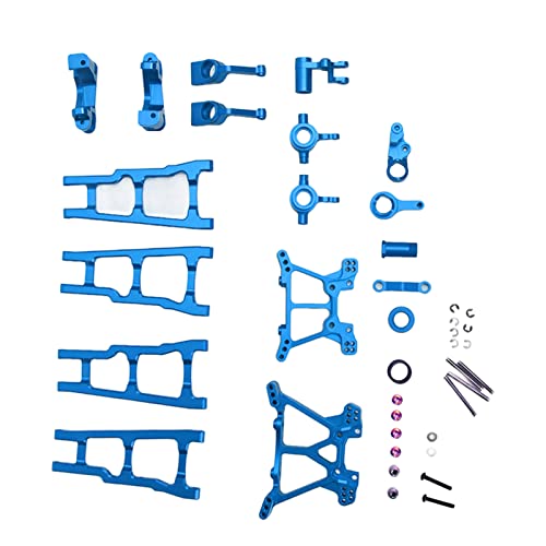 XIASABA Legierung Heckschwung Arm vorne Lenkset für Slash 1/10 RC Car Upgrade Kit (Blau) von XIASABA