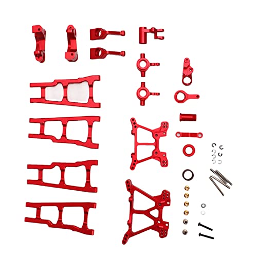 XIASABA Legierung Heckschwung Arm vorne Lenkset für Slash 1/10 RC Car Upgrade Kit (Rot) von XIASABA