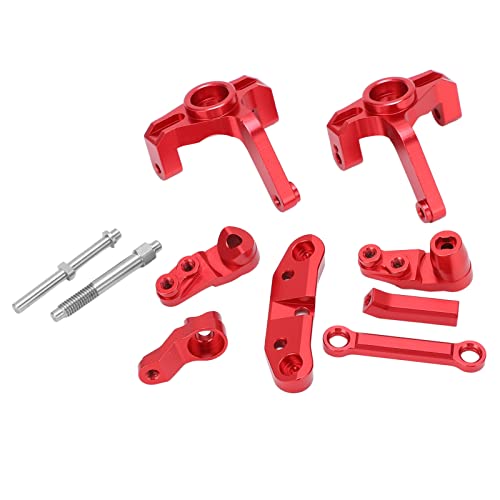 XIASABA Lenkbecher-Lenkgruppensatz aus Aluminiumlegierung, RC-Auto-Upgrade-Teile für LOSI 1/10 22S SCT, Heckantrieb, Short Course, Rot (Red) von XIASABA