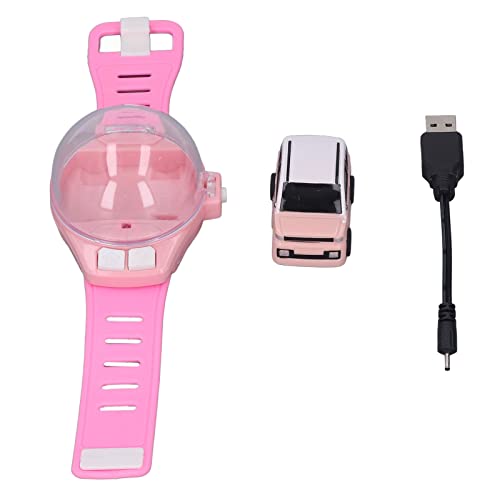 XIASABA MINI Fernbedienungskontrollauto Uhr Spielzeug abnehmbar USB -Ladungsgelenks -Rennwagen Watch für Jungen und Mädchen Geburtstagsgeschenk Grüne Mini -Uhr -Auto -Spielzeug, (Pink) von XIASABA