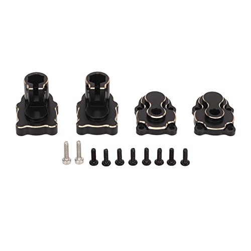 XIASABA Messing-Portalgehäuse, Getriebeabdeckungen, Messing-Portalachse, hochglanzpoliert, präzise, kompakt, schwarz, passend für 1/24 FMS FCX24-Fernbedienungsauto von XIASABA
