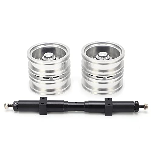 XIASABA Metal UNPOWERED Hinder Achs Metall Metall Heck -Rad Nabe für 1/14 Traktor -Halbanhänger -LKW 140 -mm -Achse Länge (167 mm) von XIASABA