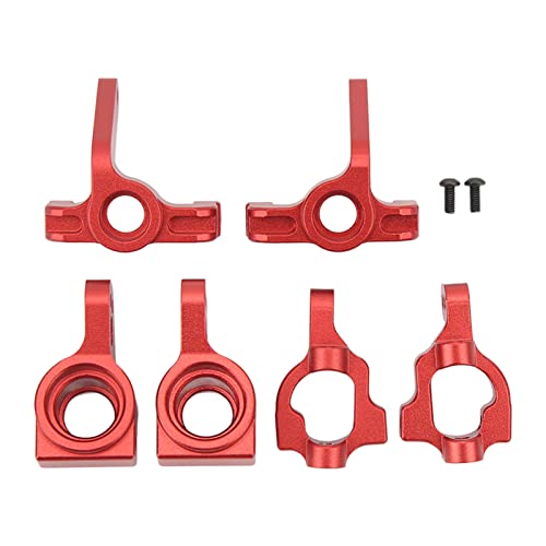 XIASABA Metall -RC -Auto -Upgrade -Teile Lenkbecher Heck -Hub -Hub -Träger C -Form Set hohe Leistung für LOSI 1/10 22S 2WD (Rot) von XIASABA