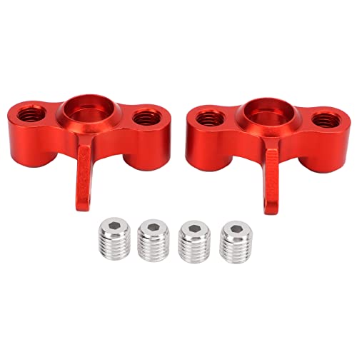 XIASABA RC-Achsschenkel aus Metall, Ersatz für RC-Lenknabenträger aus Aluminiumlegierung für JLB 1/10 Truck, Rot (Rot) von XIASABA